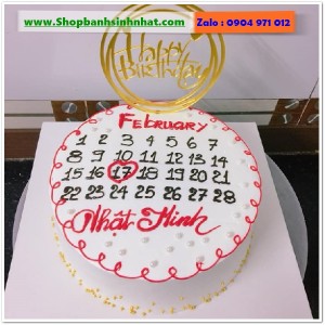 Bánh Sinh Nhật Cuốn Lịch - CL118